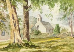 ‡ J. P. WILLIAMS (Welsh 20th Century) watercolour - title to mount 'St. Mary's Church Dolbenmaen',