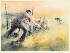 ‡ WILLIAM SELWYN (Welsh b.1933) limited edition (112/300) print - sheepdog trials, signed in pencil,