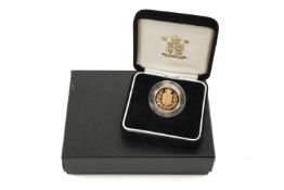 2002 GOLD PROOF SOVEREIGN, Queen's Golden Jubilee, encapsulated in case of issue with COA no.