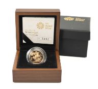 2011 GOLD PROOF SOVEREIGN, encapsulated in case of issue with COA no. 3942, 7.9g Provenance: private