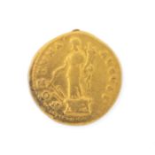 BELIEVED VESPASIAN ROMAN GOLD COIN, AD 69-79, AV Aureus, Rome mint. Struck AD 74, IMP CAESAR