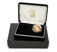 2003 GOLD PROOF SOVEREIGN, encapsulated in 2002/2003 double case of issue with 2003 COA no. 3032,