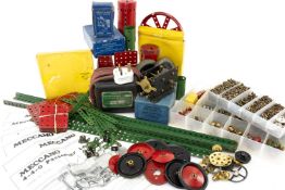 LARGE COLLECTION OF VINTAGE MECCANO, including quantity of component pieces including Meccano Outfit