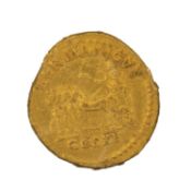 BELIEVED DOMITIAN ROMAN GOLD COIN AV Aureus, Rome, AD 90-91, DOMITIANVS AVGVSTVS, laureate head