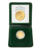 1980 GOLD PROOF SOVEREIGN, encapsulated in case of issue with COA, 7.9g Provenance: private