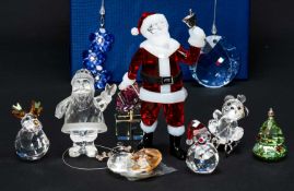 SWAROVSKI CRYSTAL 'CHRISTMAS' & OTHER ORNAMENTS including, Santa Claus, model 5003052, Kris Bear