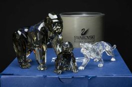 SWAROVSKI CRYSTAL 'ENDANGERED WILDLIFE' GORILLAS, 2009 annual edition - Gorillas Mother and Cub,
