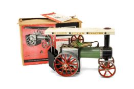 MAMOD MODEL STEAM TRACTION ENGINE T.E.1, with canopy, scuttle and original cardboard box Provenance: