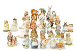 ASSORTED BEATRIX POTTER & BRAMBLY HEDGE FIGURINES comprising eighteen Beswick Beatrix Potter