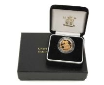 2006 GOLD PROOF SOVEREIGN, encapsulated in case of issue with COA no. 2910, 7.9g Provenance: private
