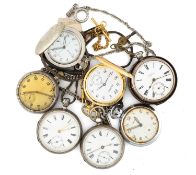 GROUP OF ASSORTED POCKET WATCHES comprising two Chester silver open face pocket watches, one with