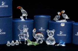COLLECTION OF SWAROVSKI CRYSTAL ANIMALS including, Toucan (coloured beak), model 234311, Event Piece