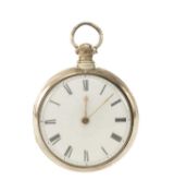 SILVER VERGE PAIR CASED POCKET WATCH, Atkinson (London), c. 1772. fusee movement signed and numbered