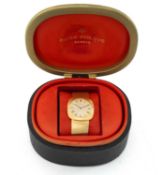 FINE 18K PATEK PHILIPPE BRACELET WATCH, c. 1971, ref. 3543, 18-jewel Cal. 23-300pm movement with