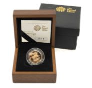 2009 GOLD PROOF SOVEREIGN, encapsulated in case of issue with COA no. 4578, 7.9g Provenance: private