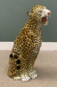 LARGE CERAMIC LEOPARD, 20th century, 81cms (h) Provenance: private collection Conwy