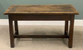 RUSTIC OAK KITCHEN TYPE TABLE, 71 (h) x 130 (w) x 60cms (d) Provenance: private collection Conwy