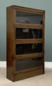 GLOBE WERNICKE STYLE BOOKCASE with four glazed doors (one piece), 152 (h) x 88 (w) x 29cms (d)