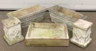 ASSORTMENT OF STONEWARE PLANTERS & SINKS Provenance: private collection Conwy