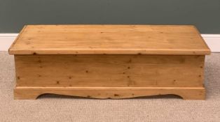 LONG PINE LIDDED BLANKET CHEST, 40 (h) x 134 (w) x 42cms (d) Provenance: private collection