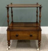 ROSEWOOD CANTERBURY circa 1900, with base drawer, 71 (h) x 65 (w) x 40cms (d) Provenance: private