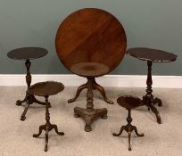 VARIOUS TABLES including mahogany tilt top table, wine tables and side tables (6) Provenance: