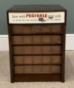 VINTAGE RETAIL 'PERIVALE' SILK THREADS DISPENSER, 49 (h) x 36 (w) x 36cms (d) Provenance: private