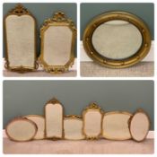 GROUP OF MIRRORS including bobble mirror, 39cms (diam.), the largest 57 x 84cms (8) Provenance: