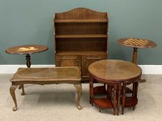 REPRODUCTION FURNITURE including nest of five tables, games top table etc. Provenance: private