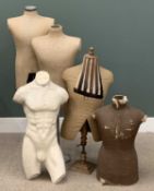 SHOP MANNEQUINS/TORSOS (5) Provenance: private collection Conwy