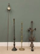 VINTAGE METALWARE to include lighting, 'Cambridge' pole thermometer, 177cms (h), etc. Provenance: