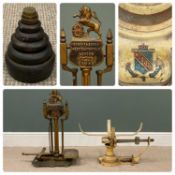 VARIOUS METALWARE FURNISHINGS including vintage scales by Herbert & Sons Ltd., West Smithfield