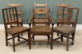 VARIOUS FARMHOUSE CHAIRS including three similar, and three others Provenance: private collection