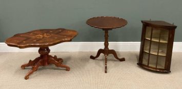 MODERN FURNITURE ASSORTMENT including Italian style inlaid shaped top coffee table, 53 (h) x 103 (w)