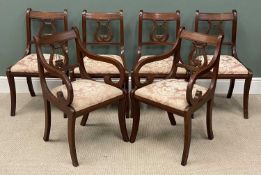 SET OF SIX LYRE BACK DINING CHAIRS (4 + 6) Provenance: private collection Conwy