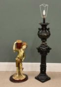 ORNAMENTAL FURNISHING ASSORTMENT including tall porcelain figure (lamp) by Mahoona, 70cms (h)