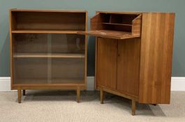 TWO ITEMS OF MID-CENTURY NATHAN TEAK comprising corner bureau 96 (h) x 94 (w) x 65cms (d) and