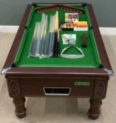 POOL/BILLIARDS TABLE in excellent condition, by Supreme Pool, slated bed, 85 (h) x 215 (w) x
