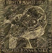 DOUBLE SIDED WAX BRASS RUBBING from grave of Sir John Wynn of Gwedvr (Gwydir) 1626 and Katherine