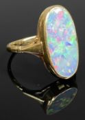 9CT GOLD OPAL DOUBLET RING, size M, 2.6gms Provenance: private collection Pembrokeshire