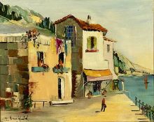 ‡ IRA ENGLEFIELD (British b. 1912) oil on canvas - South of France scene, 40 x 50cms Provenance: