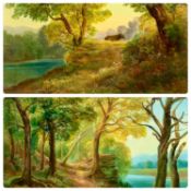 ‡ THOMAS FINCHETT (British 1858 - 1931) pair of oils on board - both titled verso 'The Conway near