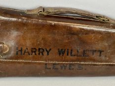 19TH CENTURY LEATHER GUN CASE 'Harry Willett Lewes' Provenance: private collection Denbighshire