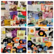 ASSORTMENT OF LP & SINGLE RECORDS of various genres including rock, pop, classical and middle of the