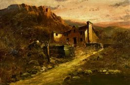 ‡ H COOPER (British 1859 - 1934) oil on canvas - 'Old Sawpit at Conwy, North Wales', signed and