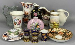 ASSORTED DECORATIVE BRITISH & CONTINENTAL CHINA, 19th century and later including porcelain vase,