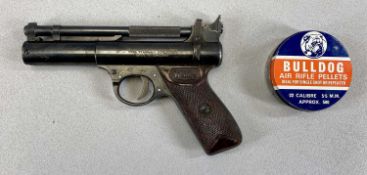 WEBLEY & SCOTT 'WEBLEY PREMIER' .22 AIR PISTOL with chequered Bakelite grips, serial no. 588