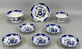RARE GROUP OF SAMUEL RATHBONE BLUE & WHITE CERAMICS including circular bowl, 17cms (diam.), similar,
