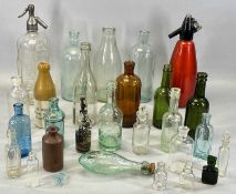GROUP OF VINTAGE/ANTIQUE BOTTLES including Ellis's 'Ruthin', 'Keegan 'Holyhead' and 'Bangor',