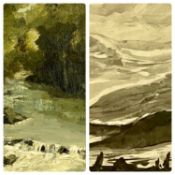 ‡ G ROBERTS (Late 20th Century) oil on board - signed and inscribed verso 'Gorad-y-Gyt, Bangor',